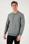 Buratti Sweatshirt Regular Fit Hellgrau/Grau