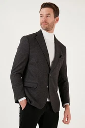 Buratti Jackett Slim Fit Dunkelgrau/Dunkelrot/Grau/Braun