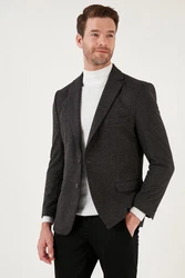 Buratti Jackett Slim Fit Dunkelgrau/Dunkelrot/Grau/Braun