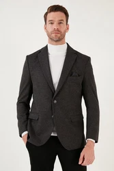 Buratti Jackett Slim Fit Dunkelgrau/Dunkelrot/Grau/Braun