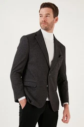 Buratti Jackett Slim Fit Dunkelgrau/Dunkelrot/Grau/Braun