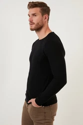 Buratti Longsweatshirt Slim Fit Schwarz
