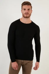 Buratti Longsweatshirt Slim Fit Schwarz