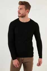 Buratti Longsweatshirt Slim Fit Schwarz