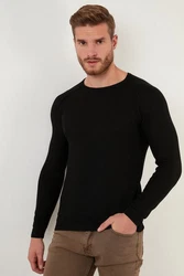 Buratti Longsweatshirt Slim Fit Schwarz