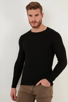 Buratti Longsweatshirt Slim Fit Schwarz Buratti Longsweatshirt Slim Fit Schwarz