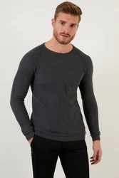 Buratti Longsweatshirt Slim Fit Dunkelgrau/Grau/Schwarz/Dunkelblau
