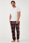 Buratti Schlafhose Regular Fit Rot/Dunkelrot