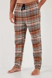 Buratti Schlafhose Regular Fit Dunkelrot/Creme/Rot/Orange/Weiß/Braun