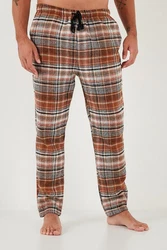 Buratti Schlafhose Regular Fit Dunkelrot/Creme/Rot/Orange/Weiß/Braun
