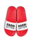 Youth Designz Badelatschen Gassi Letten Fun-Print Rot/Weiß
