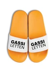 Youth Designz Badelatschen Gassi Letten Fun-Print Orange/Gelb/Weiß