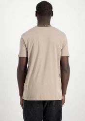 Alpha Industries Rundhalsshirt Basic T beige/weiß