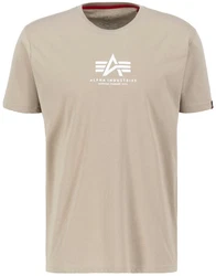 Alpha Industries Rundhalsshirt Basic T beige/weiß
