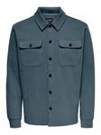 ONLY & SONS Langarmhemd New Kodyl ONSNEWKODYL OVERSHIRT SWEAT NOOS Blau/Hellblau
