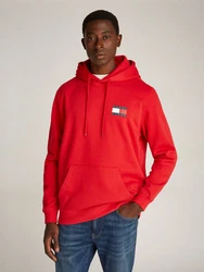 Tommy Jeans Sweatshirt TJM REG ESSENTIAL FLAG HOOD EXT Rot
