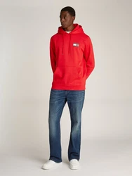 Tommy Jeans Sweatshirt TJM REG ESSENTIAL FLAG HOOD EXT Rot
