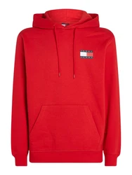 Tommy Jeans Sweatshirt TJM REG ESSENTIAL FLAG HOOD EXT Rot