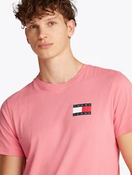 Tommy Jeans T-Shirt 'ESSENTIAL' Rosa/Rot