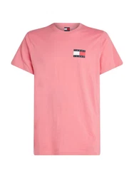 Tommy Jeans T-Shirt 'ESSENTIAL' Rosa/Rot