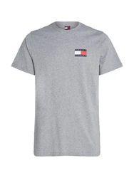 Tommy Jeans T-Shirt 'ESSENTIAL' Grau/Hellgrau
