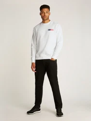Tommy Jeans Sweatshirt TJM REG ENTRY GRAPHIC CREW EXT Weiß/Creme/Grau/Hellblau