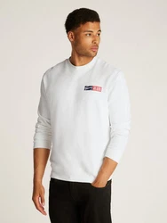 Tommy Jeans Sweatshirt TJM REG ENTRY GRAPHIC CREW EXT Weiß/Creme/Grau/Hellblau