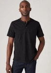 Levi's Henleyshirt mit Logo Stickerei Schwarz