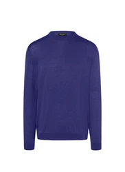 MAERZ Muenchen Wollpullover Blau/Lila/Dunkelblau