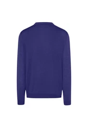 MAERZ Muenchen Wollpullover Blau/Lila/Dunkelblau
