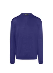 MAERZ Muenchen Wollpullover Blau/Lila/Dunkelblau