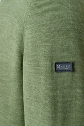 MAERZ Muenchen Wollpullover Grün/Dunkelgrün/Hellgrün