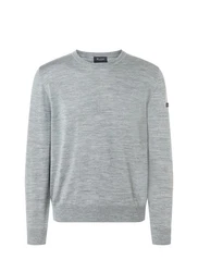 MAERZ Muenchen Wollpullover Grau/Hellgrau