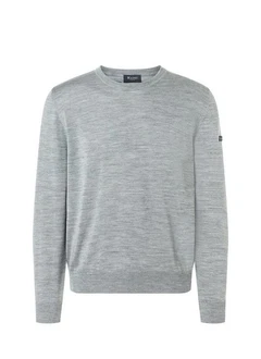 MAERZ Muenchen Wollpullover Grau/Hellgrau