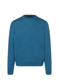 MAERZ Muenchen Wollpullover Hellblau/Blau/Türkis