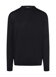 MAERZ Muenchen Wollpullover Schwarz/Dunkelblau