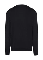 MAERZ Muenchen Wollpullover Schwarz/Dunkelblau