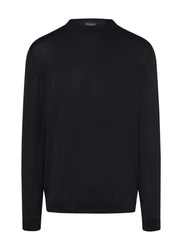 MAERZ Muenchen Wollpullover Schwarz/Dunkelblau