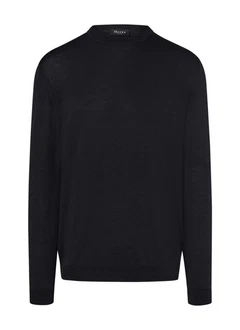 MAERZ Muenchen Wollpullover Schwarz/Dunkelblau