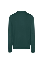 MAERZ Muenchen Wollpullover Dunkelgrün/Türkis/Grün