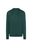 MAERZ Muenchen Wollpullover Dunkelgrün/Türkis/Grün