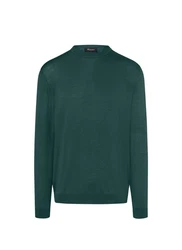 MAERZ Muenchen Wollpullover Dunkelgrün/Türkis/Grün