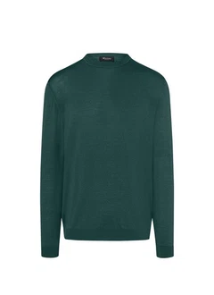 MAERZ Muenchen Wollpullover Dunkelgrün/Türkis/Grün