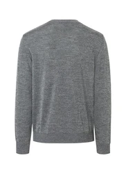 MAERZ Muenchen Wollpullover Dunkelgrau/Grau/Dunkelblau