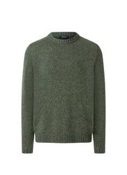 MAERZ Muenchen Pullover Rundhals Dunkelgrün/Grün