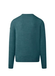 MAERZ Muenchen Strickfleece Pullover Rundhals Türkis/Grün