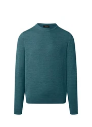 MAERZ Muenchen Strickfleece Pullover Rundhals Türkis/Grün