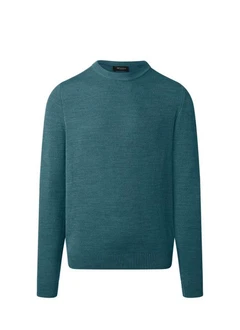 MAERZ Muenchen Strickfleece Pullover Rundhals Türkis/Grün
