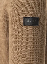 MAERZ Muenchen Strickfleece Pullover Rundhals Braun/Khaki/Beige