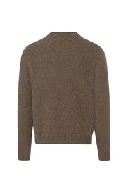 MAERZ Muenchen Strickfleece Pullover Rundhals 1/1 Arm Khaki/Braun/Dunkelgrün/Grau/Dunkelbraun